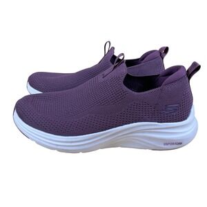 Skechers Slip On Sneakers Womens 9.5 Stretch Fit Vapor Foam Purple Walking Shoes